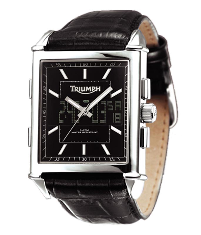Ρολόι Χειρός TRIUMPH 3023-01 Black Leather Strap TRIUMPH